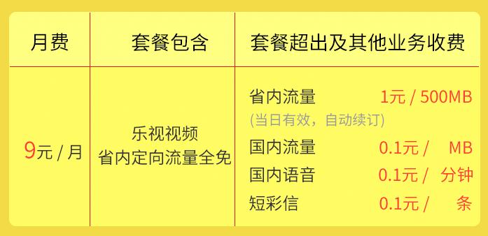 流量卡月租9元移动（流量卡月租9元移动多少钱）