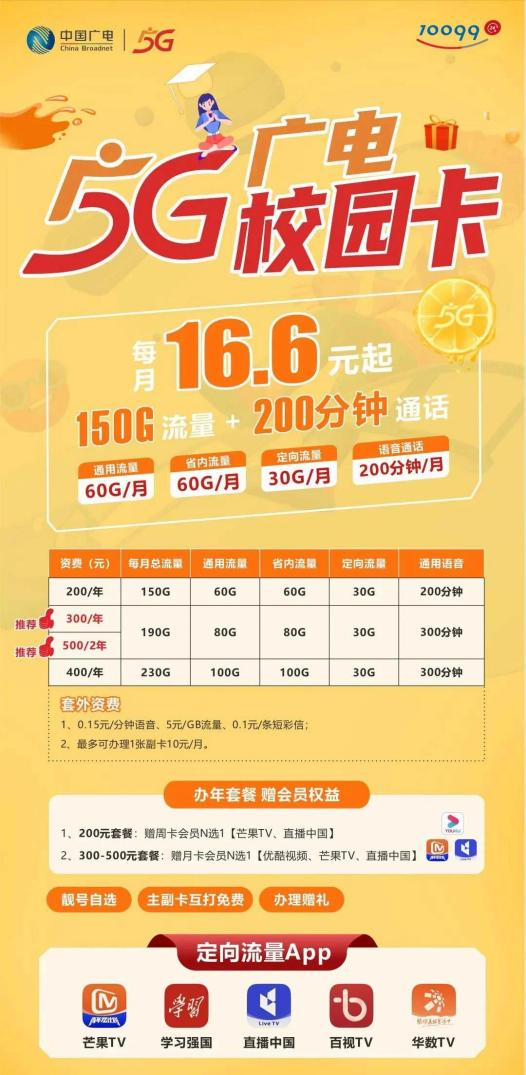 湖南2020年30G校园流量包（湖南校园套餐）