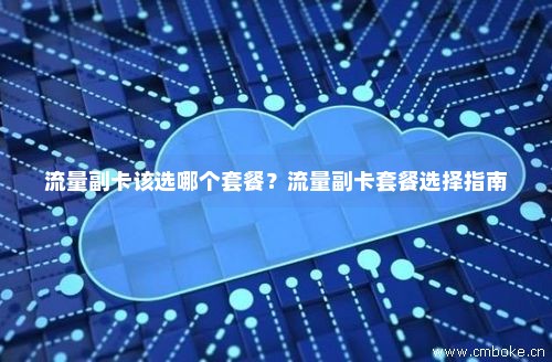 什么流量副卡划算（好用的流量副卡）