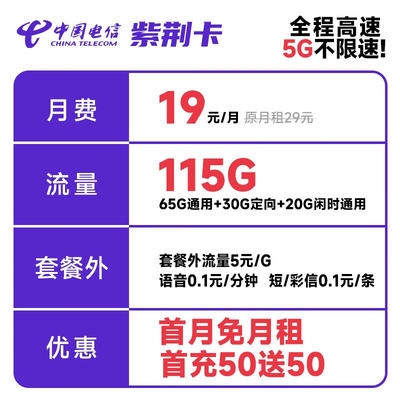 电信30g流量卡多少钱（电信卡30g流量月租多少）